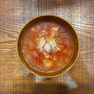 残り野菜で！トマト缶で簡単！ミネストローネ！